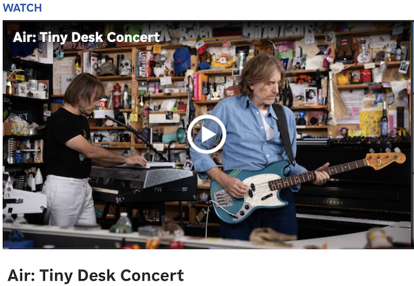 picture of the Tiny Desk concert for the French band Air