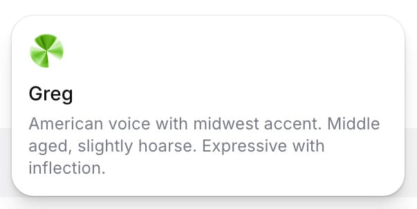 The robot classifies me as American voice with midwest accent. Middle aged, slightly hoarse. Expressive with inflection. 
