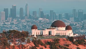 A view of Los Angeles from behind the Griffith Observatory