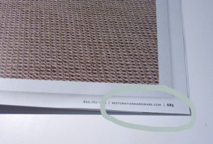 The last page of the Restoration Hardware catalog