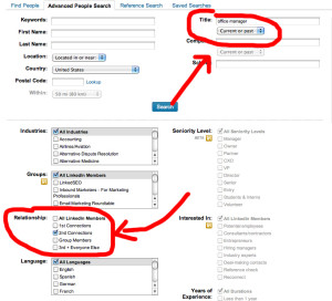 Using LinkedIn Advanced Search